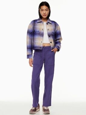 Aritzia Wilfred Free Purple Utility Pants 90s Indie Workwear Size 0